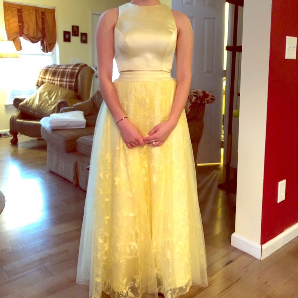 Yellow Sherri Hill 2 piece